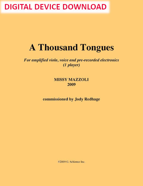 A Thousand Tongues (viola version) - Digital