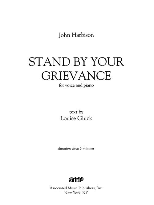 Stand by Your Grievance - Digital
