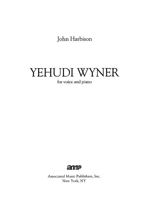 Yehudi Wyner - Digital