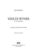 Yehudi Wyner - Digital (Not Printable)