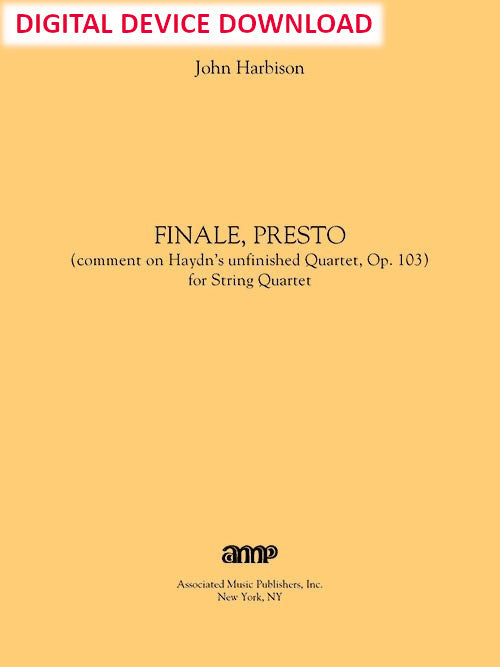 Finale, Presto (for String Quartet) - Digital (Not Printable)