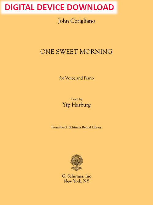 One Sweet Morning, for Male Voice and Piano - Digital (Not Printable)