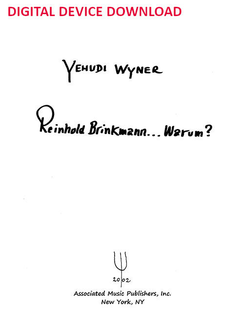 Reinhold Brinkmann… Warum? - Digital