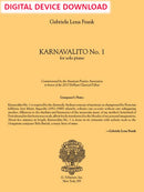 Karnavalito No. 1 (for solo piano) - Digital (Not Printable)