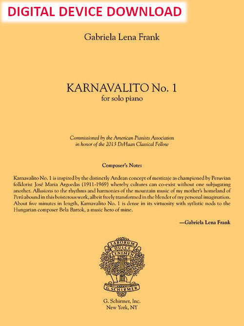 Karnavalito No. 1 (for solo piano) - Digital