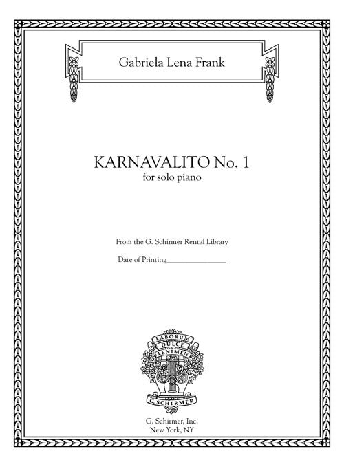 Karnavalito No. 1 (for solo piano) - Digital (Not Printable)