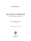 As Long as We Live (Mezzo and Piano) - Digital (Not Printable)