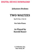 Two Waltzes, Op. 39, Nos. 15 and 16 - Digital (Not Printable)
