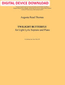 Twilight Butterfly (for soprano and piano) - Digital (Not Printable)