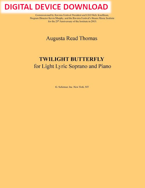 Twilight Butterfly (for soprano and piano) - Digital