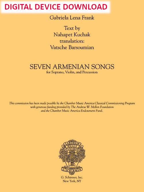 Seven Armenian Songs - Digital (Not Printable)