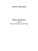 After Brahms (Three Intermezzos for Piano) - Digital (Not Printable)