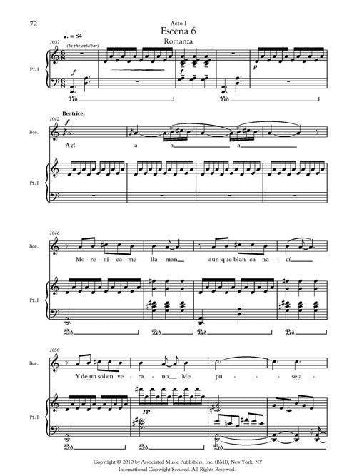 Morenica me llaman (Romanza: Beatrice's aria, from "Il Postino") - Digital (Not Printable)