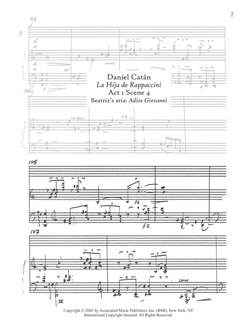 Adios Giovanni (Beatriz's aria, from "Rappaccini's Daughter") - Digital