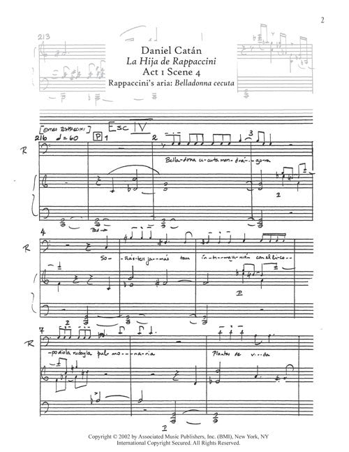 Belladonna cecuta (Rappaccini's aria, from "Rappaccini's Daughter") - Digital (Not Printable)