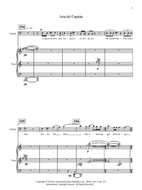 Aquí estamos por fin tú y yo (Captain’s aria, from "Salsipuedes") - Digital (Not Printable)