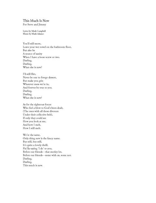 This Much Is New (E-flat, in treble clef) - Digital (Not Printable)