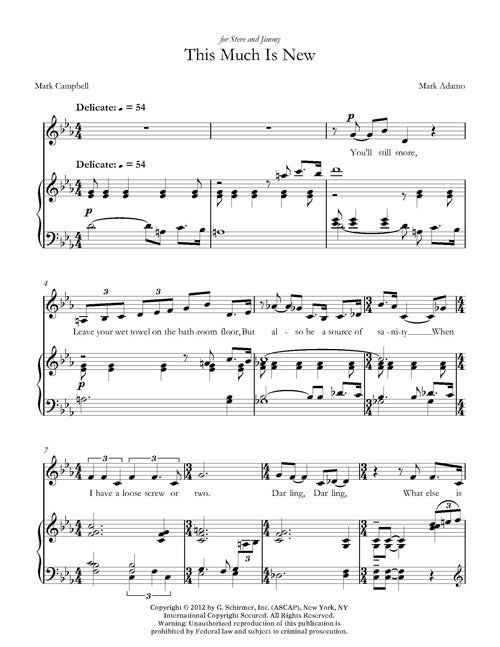 This Much Is New (E-flat, in treble clef) - Digital (Not Printable)
