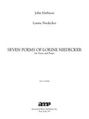 Seven Poems of Lorine Niedecker - Digital (Not Printable)