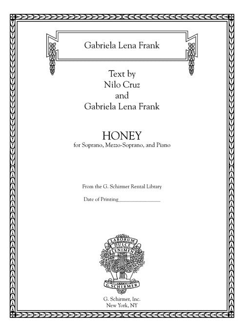 Honey (for soprano, mezzo-soprano and piano) - Digital