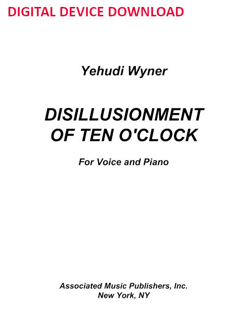Disillusionment of Ten O'Clock - Digital