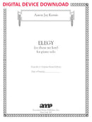 Elegy (to those we lost) for piano - Digital (Not Printable)