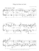 Elegy (to those we lost) for piano - Digital (Not Printable)