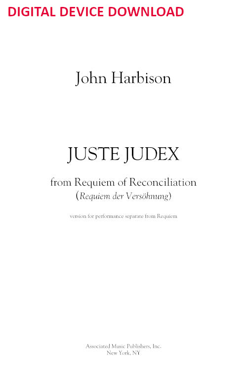 Juste Judex from Requiem of Reconciliation - Digital