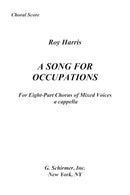 A Song for Occupations for a cappella chorus