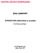 Introduction, Barcarolle, and Allegro - Digital (Not Printable)