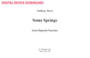 Some Springs for soprano, narrator, and ensemble - Digital (Not Printable)