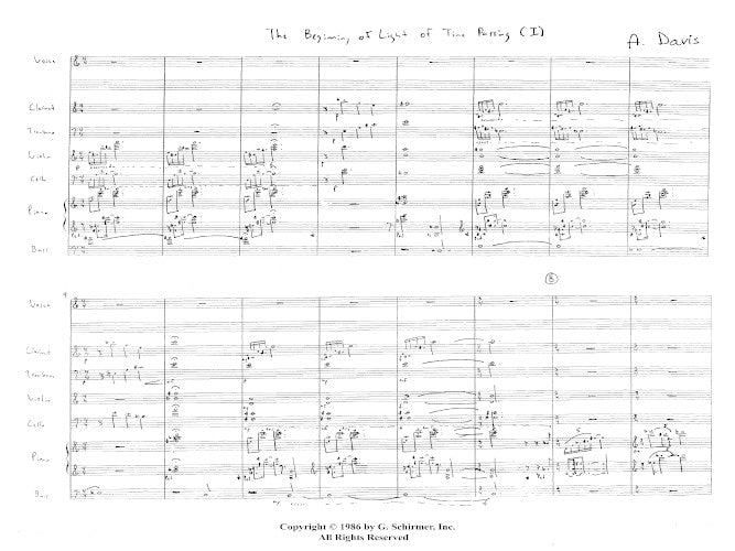 The Beginning of Light of Time Passing for voice and ensemble - Digital (Not Printable)