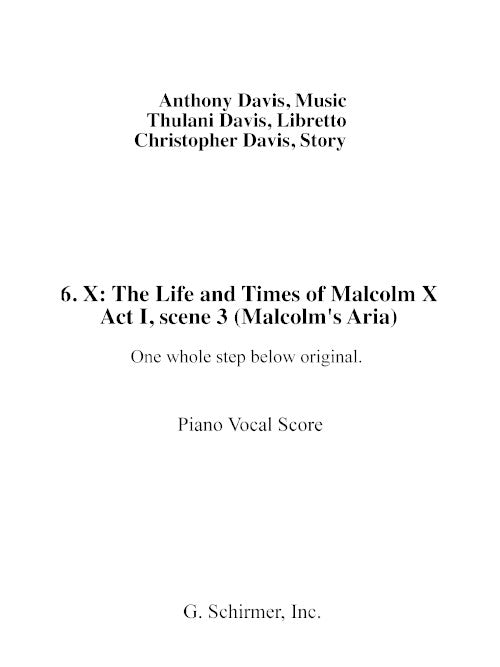 Malcolm’s Prison Aria, from X: The Life and Times of Malcolm X (lower key)