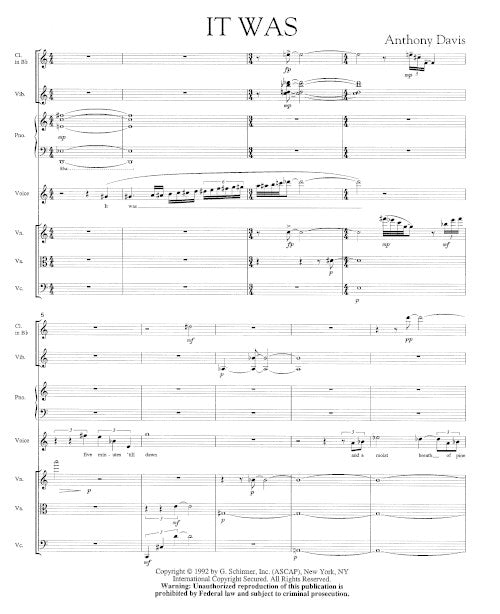 It Was... for soprano and ensemble