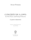 Concerto in A (2-piano reduction)