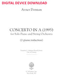Concerto in A (2-piano reduction) - Digital (Not Printable)