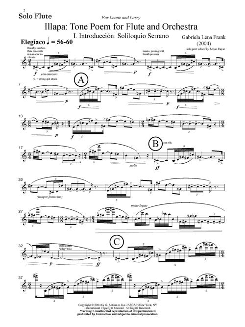 Illapa: Tone Poem for Flute and Orchestra - Digital