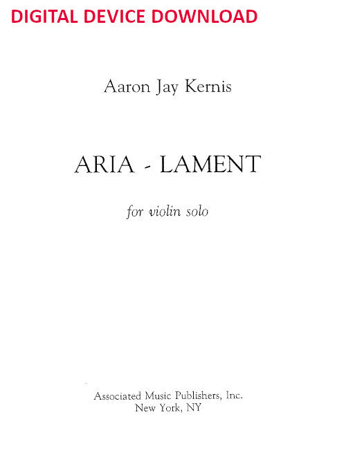Aria-Lament - Digital (Not Printable)