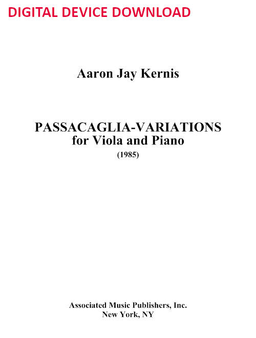 Passacaglia-Variations - Digital