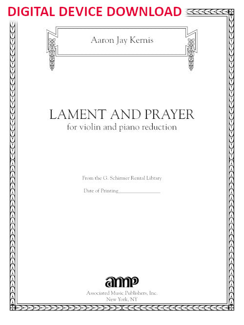 Lament and Prayer - Digital (Not Printable)