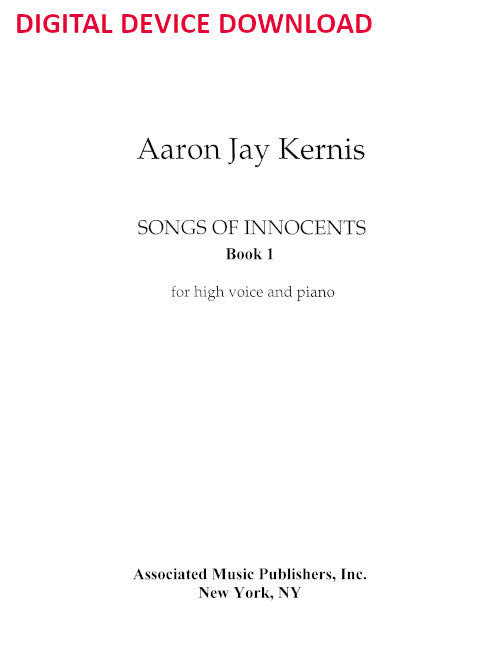 Songs of Innocents, Book I - Digital