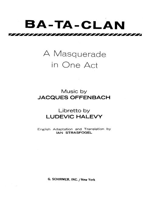 Ba-Ta-Clan (vocal score)