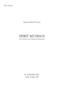 Spirit Musings - solo part (violin)