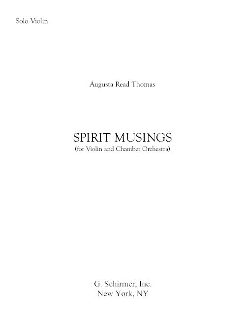 Spirit Musings - solo part (violin)