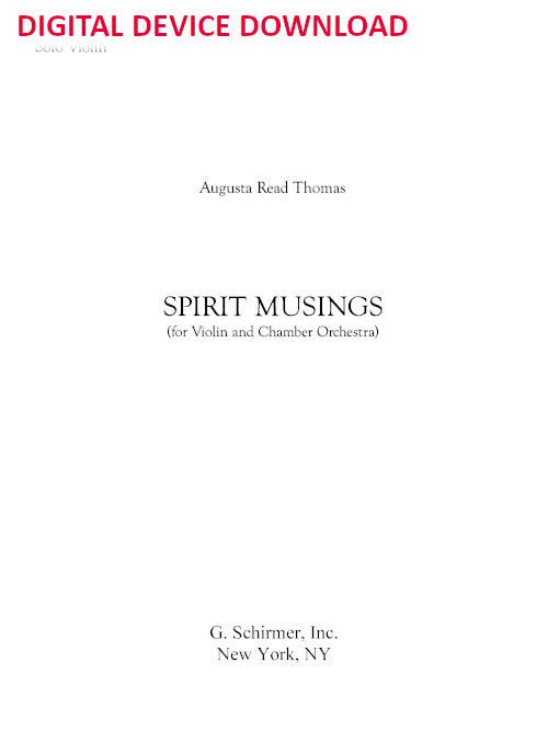 Spirit Musings - solo part (violin) - Digital