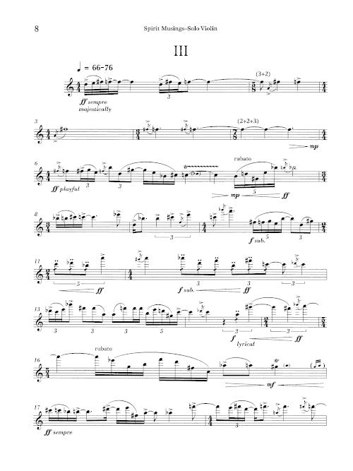 Spirit Musings - solo part (violin)