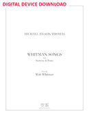 Whitman Songs - Digital (Not Printable)
