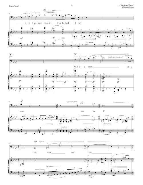 Whitman Songs - Digital (Not Printable)