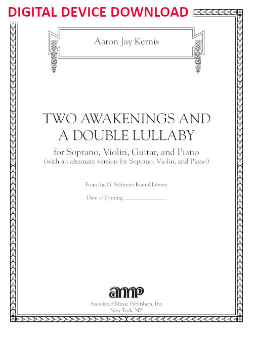 Two Awakenings and a Double Lullaby - Digital (Not Printable)