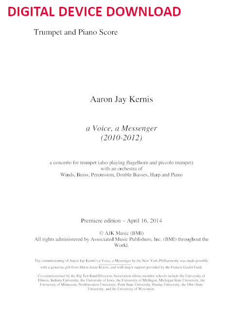 A Voice A Messenger - Digital (Not Printable)